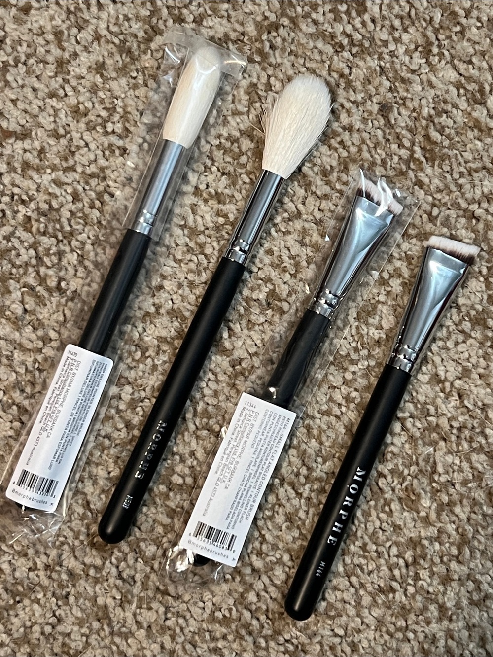 🎨 MORPHE Set of 4 Brushes M164 x 2 and M509 x 2 NEW